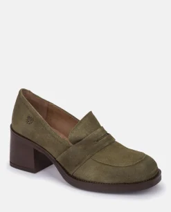 Outlet Heeled Shoe LANDAS-001 Green Shoes
