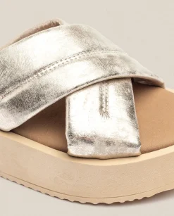 Cheap Platform Sandal CARMEN-004 Gold Platform Sandals