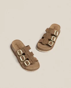 Cheap Platform Sandal OCA-004 Brown Platform Sandals