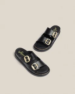 Online Platform Sandal TUNEZ-130 Black Platform Sandals