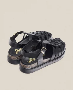 Cheap Platform Sandal TUNEZ-017 Black Platform Sandals