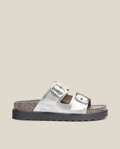 Discount Sandalia De Plataforma Tunez 130 Plata Platform Sandals