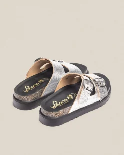 Discount Sandalia De Plataforma Tunez 130 Plata Platform Sandals