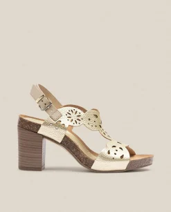 Hot Sandalia De Tacón Ponza 006 Dorado Heeled Sandals