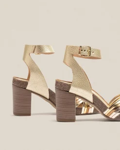 Best Sandalia De Tacón Ponza 005 Dorado Heeled Sandals
