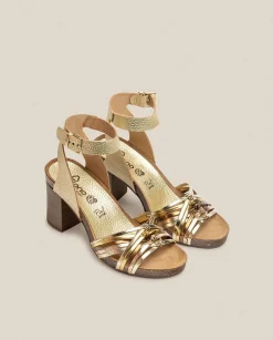 Best Sandalia De Tacón Ponza 005 Dorado Heeled Sandals