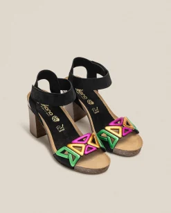 New Sandalia De Tacón Ponza 007 Negro Heeled Sandals