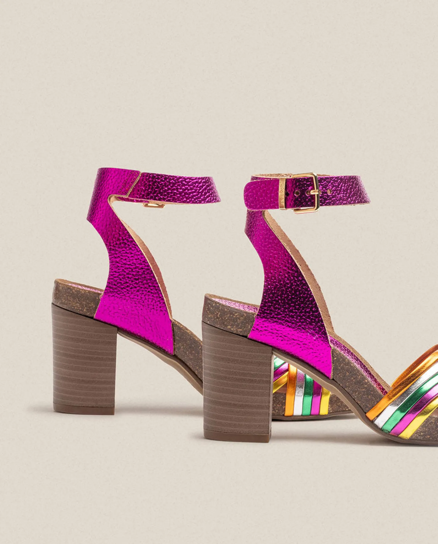 Online Sandalia De Tacón Ponza 005 Rosa Heeled Sandals