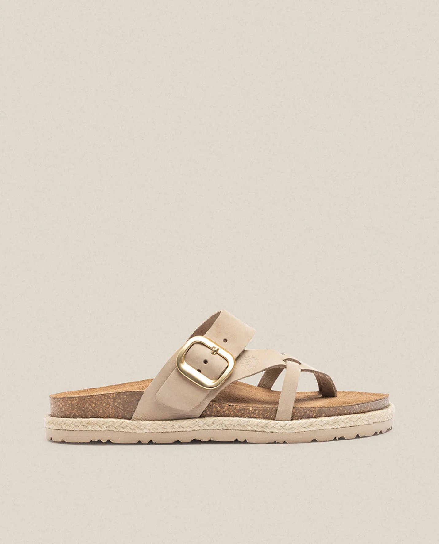 Sale Sandalia Plana Arena 003 Beige Flat Sandals