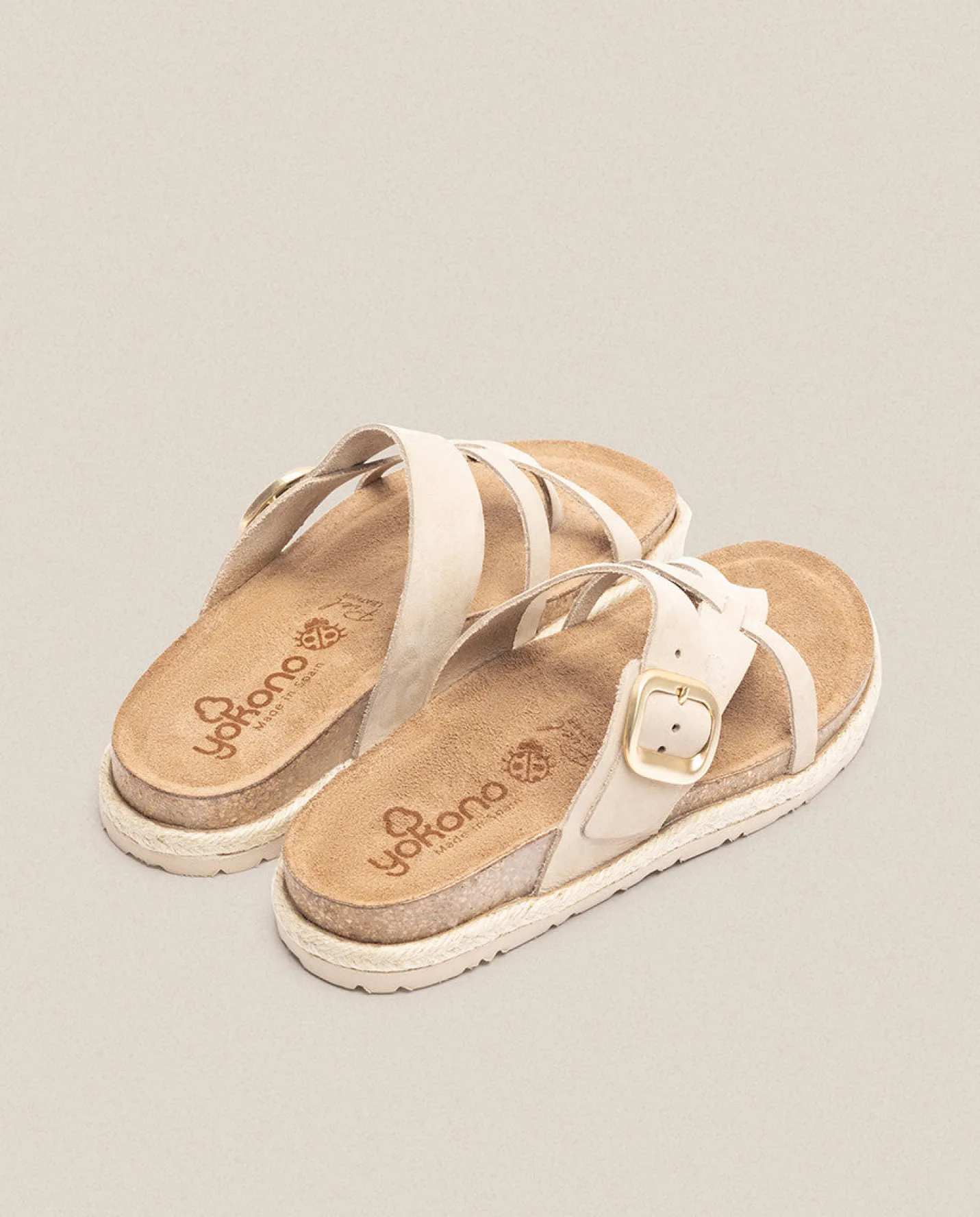 Sale Sandalia Plana Arena 003 Beige Flat Sandals