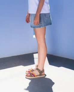 Store Sandalia Plana Arena 001 Rosa Flat Sandals