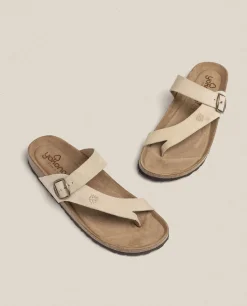 Discount Sandalia Plana Macam 203 Beige Sandals