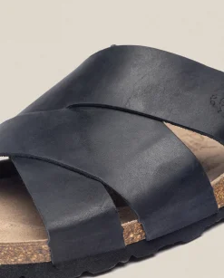 Clearance Sandalia Plana Macam 217 Negro Sandals