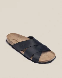 Clearance Sandalia Plana Macam 217 Negro Sandals