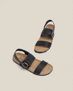Sale Sandalia Plana Macam 216 Negro Sandals
