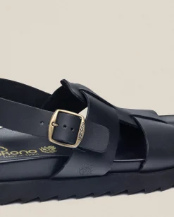 Hot Sandalia Plana Man 002 Negro Sandals