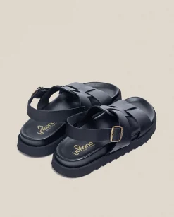 Hot Sandalia Plana Man 002 Negro Sandals