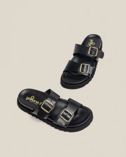 Best Sale Sandalia Plana Man 001 Negro Sandals