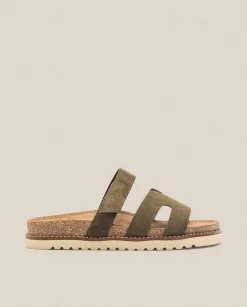 Sale Sandalia Plana Petra 125 Verde Flat Sandals