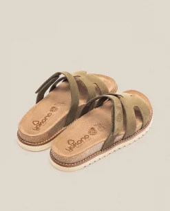 Sale Sandalia Plana Petra 125 Verde Flat Sandals