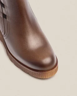 Outlet Wedge Ankle Boot MADONA-006 Brown Ankle Boots