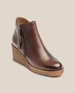 New Wedge Ankle Boot MADONA-007 Brown Ankle Boots