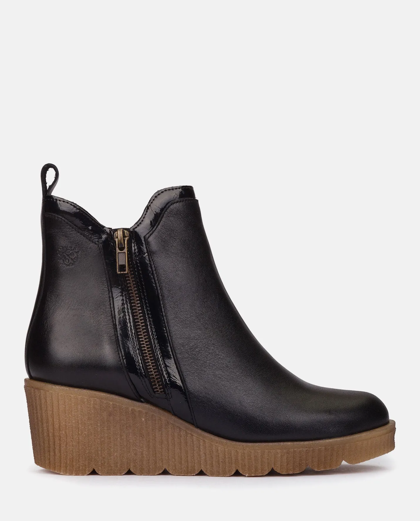 Shop Wedge Booty MADONA-002 Black Ankle Boots