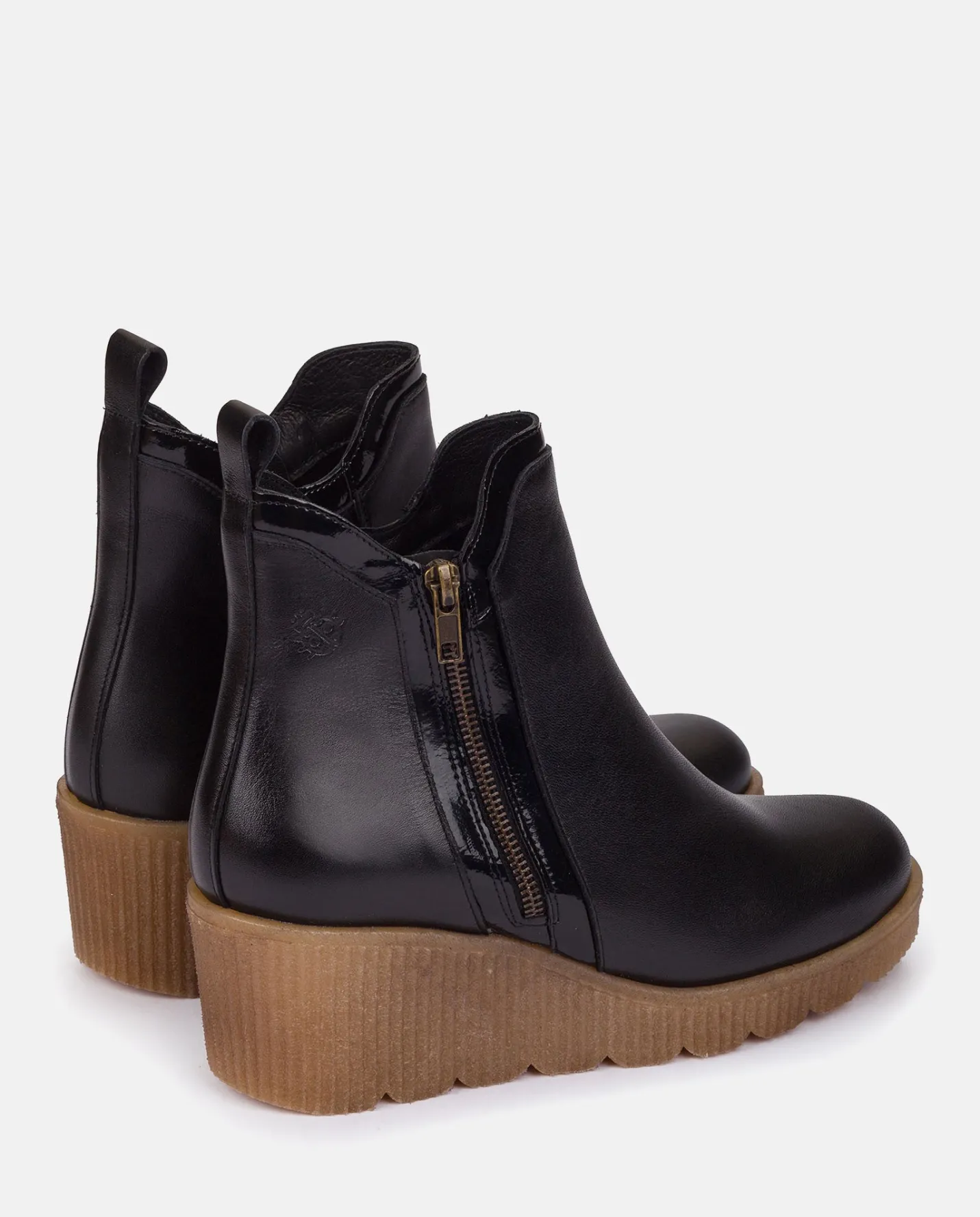 Shop Wedge Booty MADONA-002 Black Ankle Boots