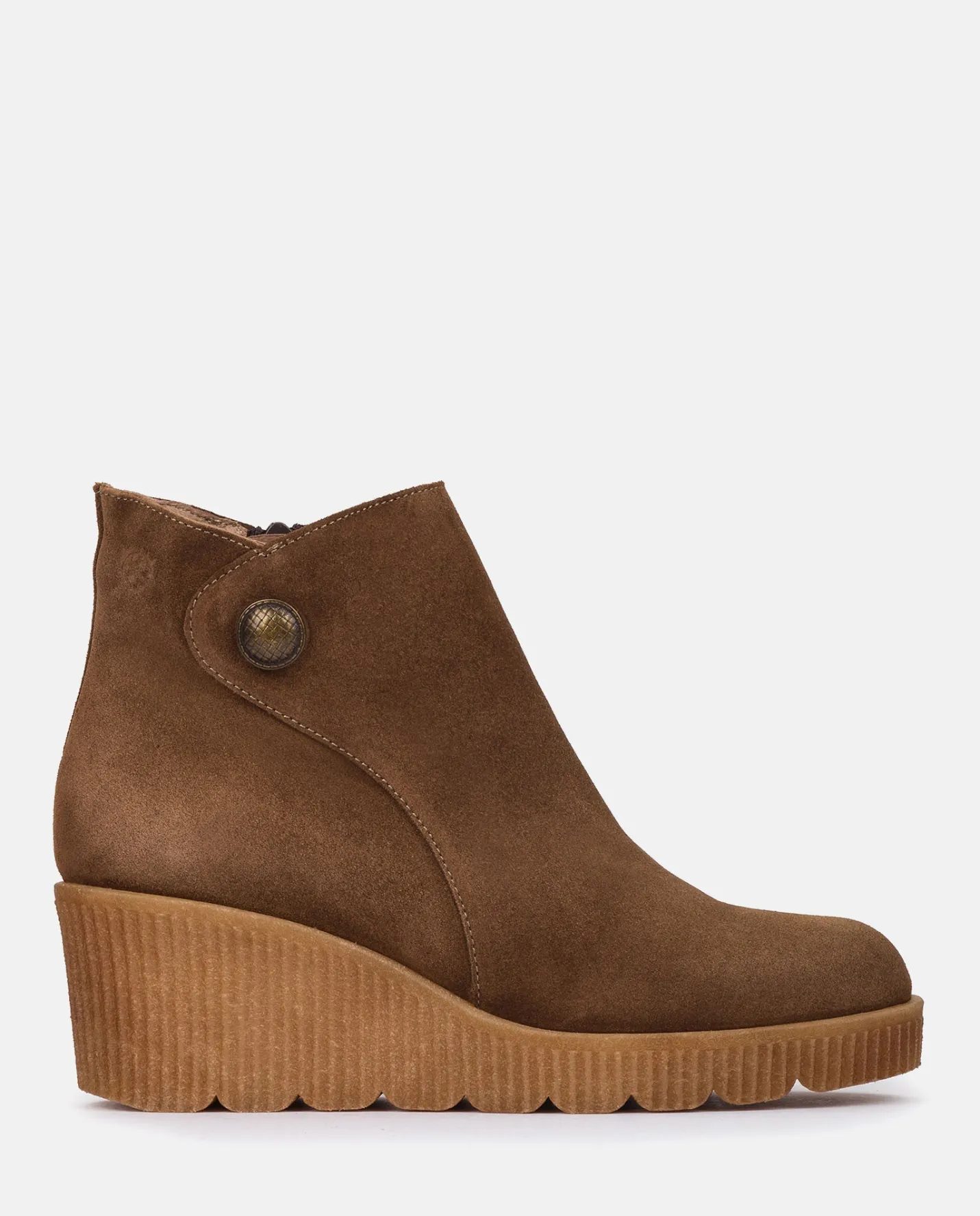 Fashion Wedge Booty MADONA-003 Brown Ankle Boots