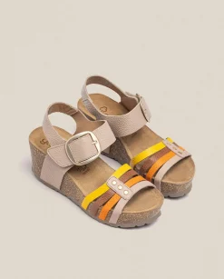 Online Wedge Sandal BARI 304 Beige Wedge Sandals