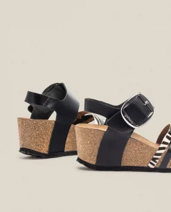 Online Wedge Sandal BARI 304 Black Wedge Sandals
