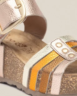 Discount Wedge Sandal BARI 304 Pink Wedge Sandals