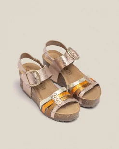 Discount Wedge Sandal BARI 304 Pink Wedge Sandals