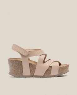 Sale Wedge Sandal BARI-303 Beige Wedge Sandals