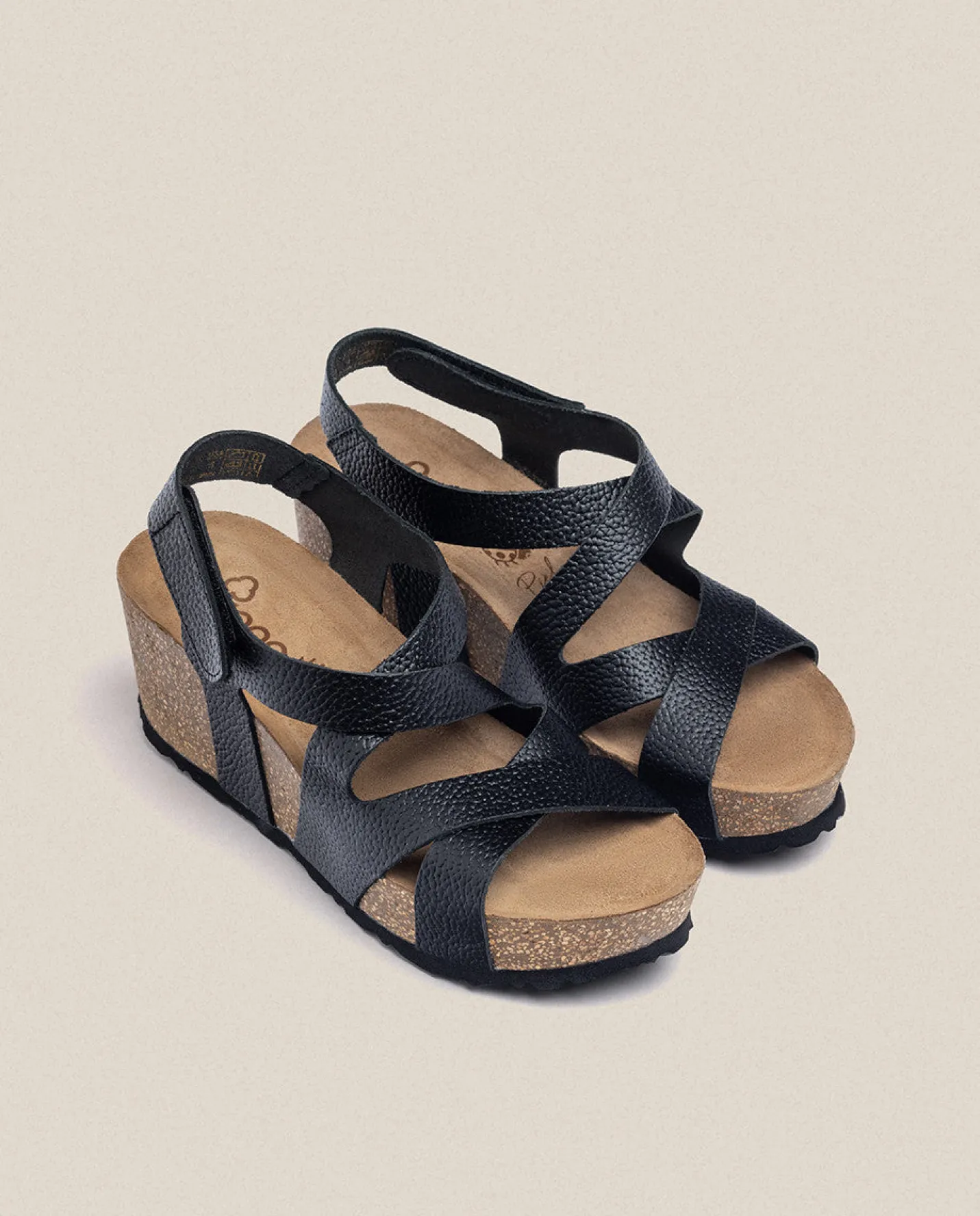 Best Sale Wedge Sandal BARI-303 Black Wedge Sandals