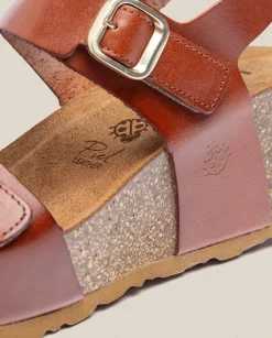 Fashion Wedge Sandal BARI-301 Brown Wedge Sandals