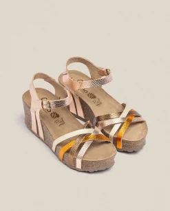 Discount Wedge Sandal BARI-302 Pink Wedge Sandals