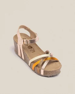 Discount Wedge Sandal BARI-302 Pink Wedge Sandals