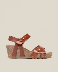 Clearance Wedge Sandal CADIZ-303 Brown Wedge Sandals