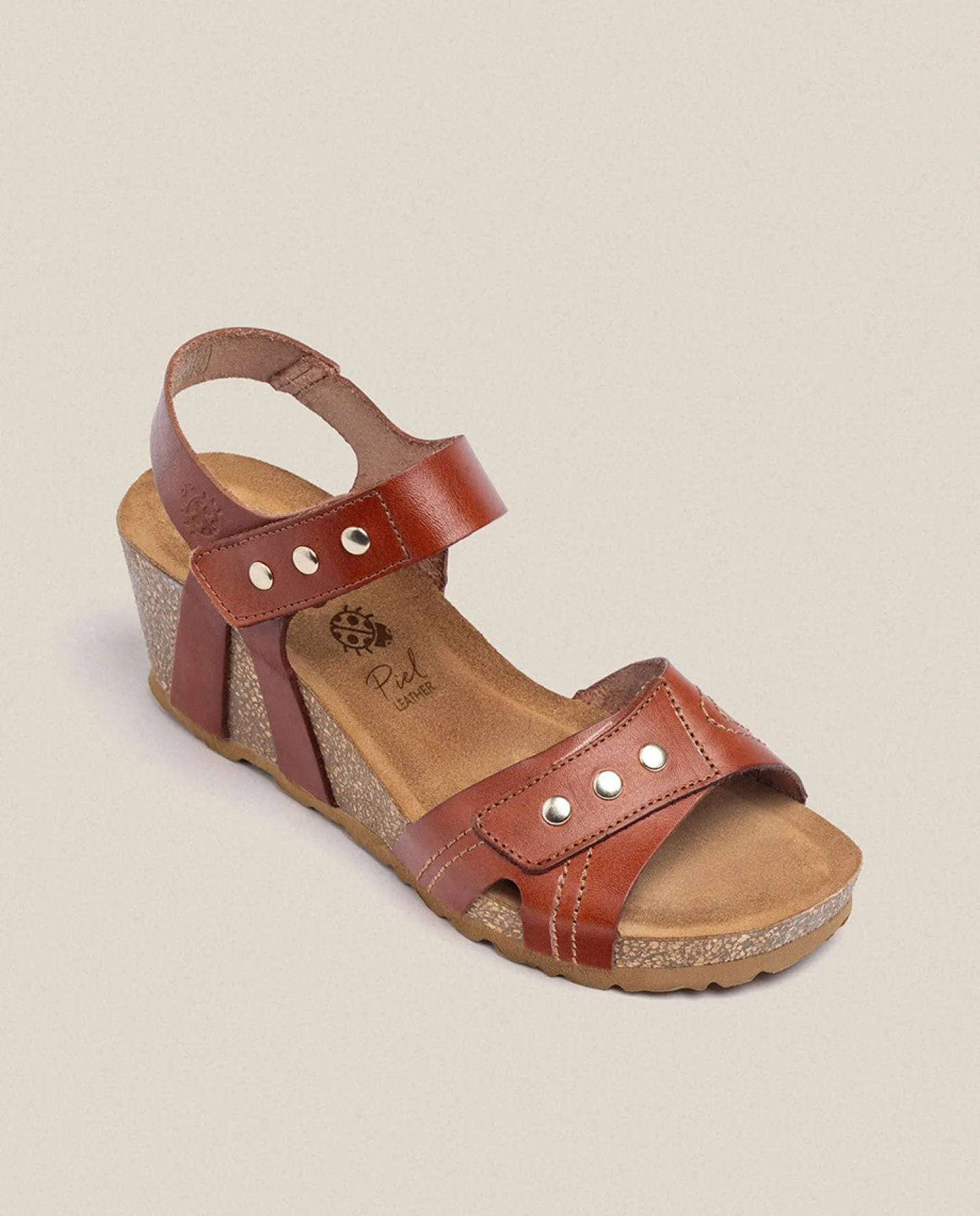 Clearance Wedge Sandal CADIZ-303 Brown Wedge Sandals