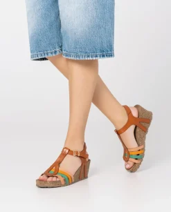 Flash Sale Wedge Sandal CADIZ-301 Brown Wedge Sandals