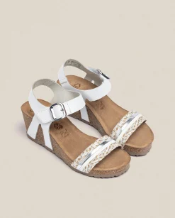 Sale Wedge Sandal CADIZ-306 White Wedge Sandals