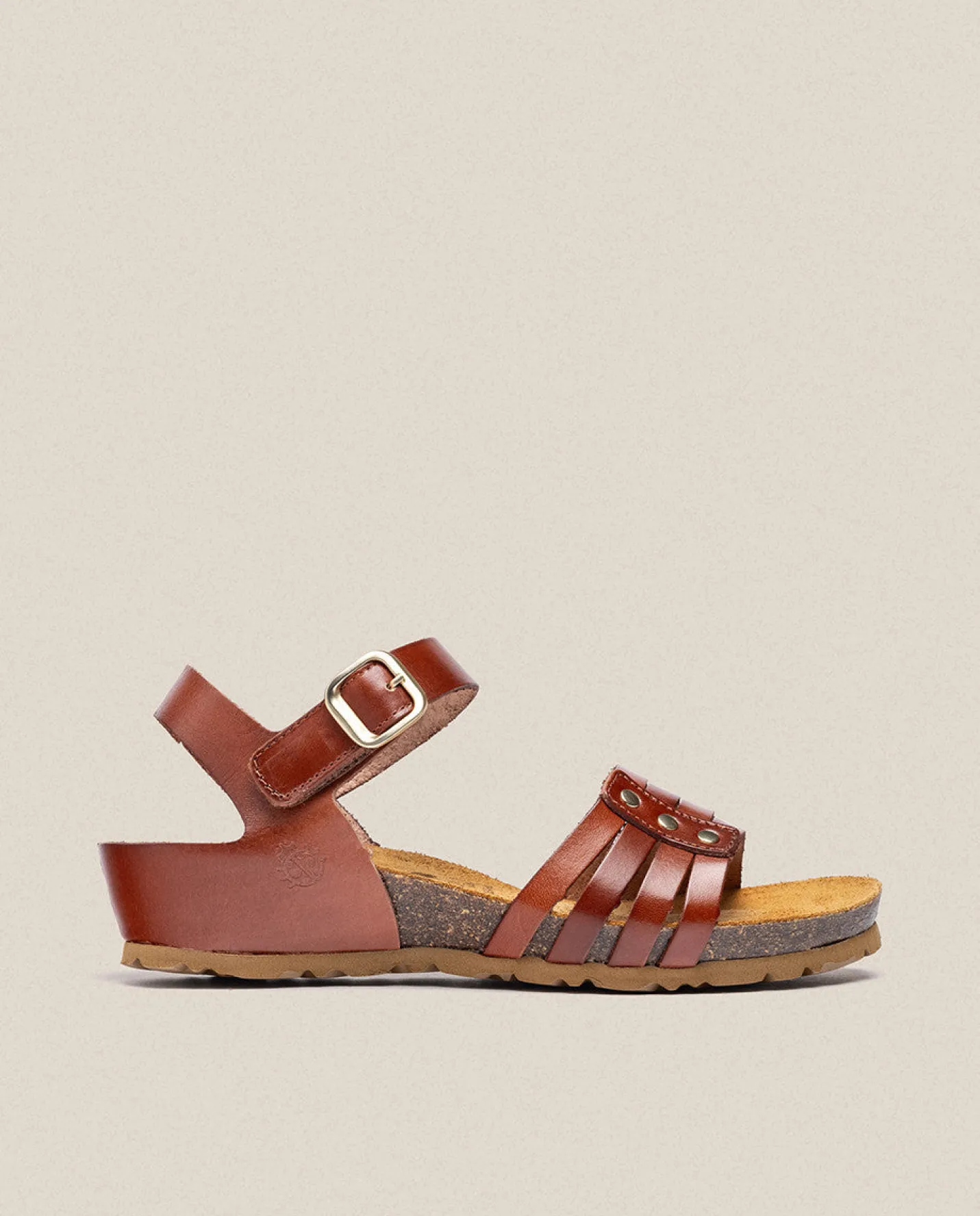 Cheap Wedge Sandal MONACO-051 Brown Wedge Sandals