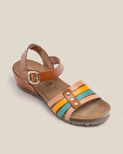 Outlet Wedge Sandal MONACO-051 Brown Wedge Sandals