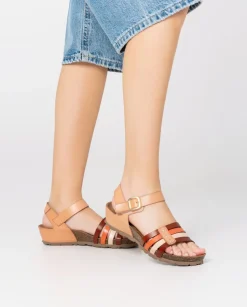 Cheap Wedge Sandal MONACO-051 Brown Wedge Sandals