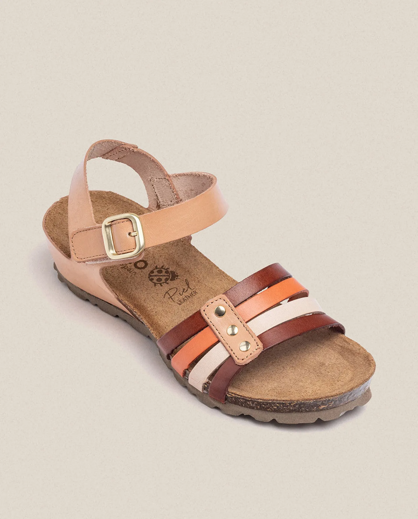 Cheap Wedge Sandal MONACO-051 Brown Wedge Sandals