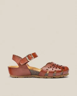 Outlet Wedge Sandal MONACO-047 Brown Wedge Sandals