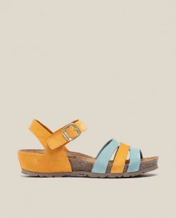 Outlet Wedge Sandal MONACO-048 Orange Wedge Sandals