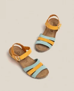 Outlet Wedge Sandal MONACO-048 Orange Wedge Sandals